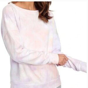 Betsey Johnson Performance Pastel Multi Tie Dye Sweatshirt XL